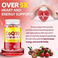 SWOOT Complément alimentaire personnalisé OEM Q10 Coenzyme Liposomale Vitamine Gummy, Gummies de Coenzyme Q10 OEM, 60 unités, Antioxydant pour adultes