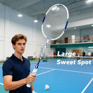 Raquette de <span class=keywords><strong>badminton</strong></span> professionnelle en acier ultra-légère, souple et haute rigidité pour étudiants et adultes, entraînement, poignée antidérapante, design absorbant les chocs - Product Image 6