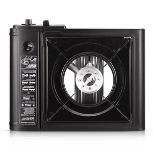Fornello da Campeggio Portatile Nero, Fornello Elettrico Classico a Singolo Bruciatore, Fornello a Gas Propano/Butano con Custodia per il Trasporto - Product Image 5