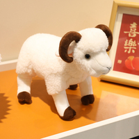 Nouveau lever du soleil sur mesure mignon doux en peluche Simulation mouton/chèvre porte-clés petite peluche Animal sauvage poupée PP coton maille OPP sac