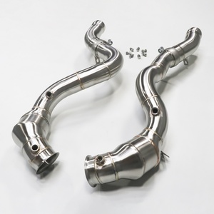 High Performance 3.5"-3" Downpipe for Mercedes-Benz GLC63 AMG 2018-2022 4.0T M177 SS304 Exhaust Pipe With TIG Welding - Product Image 2