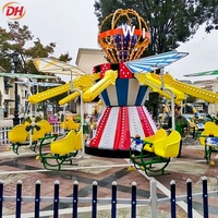 Manège d'attraction pour parc, équipement de terrain de jeux extérieur, 24 places, avion à commande manuelle, 380V 12KW