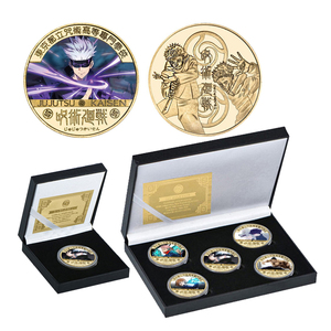 26 Monedas Doradas de Anime Jujutsu JJK Yuji Itadori de 4 cm de Diseño Nuevo y Alta Calidad en Estuche Protector Transparente para Colección - Product Image 1