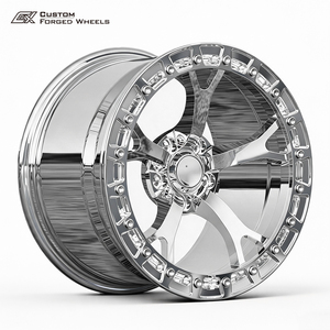 Jantes forgées Chrome Beadlock 18-22 pouces 5 branches concaves pour Drag Race, PCD et déport personnalisés, couleur d'usine - Product Image 3