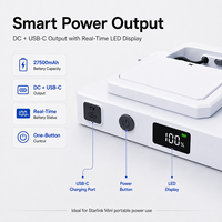 27500mAh Tragbare Powerbanks für Starlink Mini 2-in-1 Akku-Ständer mit USB-C DC-Ausgang und LED-Anzeige für Camping und Wohnmobile