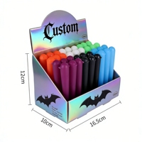 Boîte de rangement portable pour cigares roulés, impression personnalisée, étanche à l'humidité, tube conique en plastique de 120 mm avec couvercle à ouverture rapide, boîtes avec affichage holographique