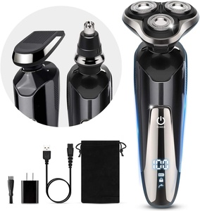 Máquina de Afeitar Eléctrica 9D, Recargable, Húmeda/Seca, USB, 4 en 1, Multifuncional para Hombre, Recortadora de Barba de Acero Inoxidable - Product Image 1