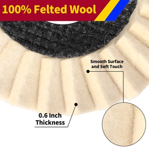 Disco di Lucidatura in Feltro di Lana per Smerigliatrici Angolari 115mm/125mm, Disco a Lamelle per Metallo, Legno, Pietra, Acciaio Inossidabile - Product Image 4