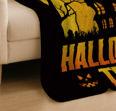 Couverture en flanelle imprimée rétro Halloween <span class=keywords><strong>Maison</strong></span> Hantée, durable, pour canapé, sieste et climatisation, idéale comme cadeau <span class=keywords><strong>de</strong></span> bienvenue - Grande <span class=keywords><strong>Vente</strong></span> - Product Image 6