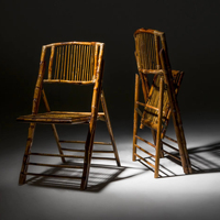 Matériau en bambou écologique de haute qualité imperméable à l'eau résistant au soleil facile à nettoyer chaises en bambou pliables extérieures pour mariage