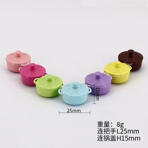 Poupée Cuisine Jouet Alimentaire Alliage Pot Soupe Pot Meubles Modèle Miniature Métal Charbon Poêle Cuisine Et Jouer Maison Jouets - Product Image 4