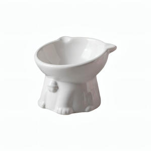 Bol en céramique pour chat, mignon, de grande taille, pour eau potable, sur pieds hauts, pour nourriture pour chat, anti-choc - Product Image 5