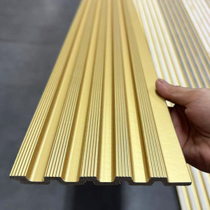 Design industriale decorazione per la casa 3D PS pannello a parete con scanalatura interna pannello a parete rivestito in marmo legno bianco struttura PS pannello a parete - Product Image 4