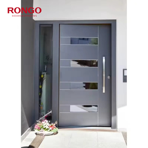 Phong cách hiện đại lối vào chính cửa nhôm đôi kính tráng men nhập cửa Trước Chống Trộm Cửa an ninh chống đạn - Product Image 4