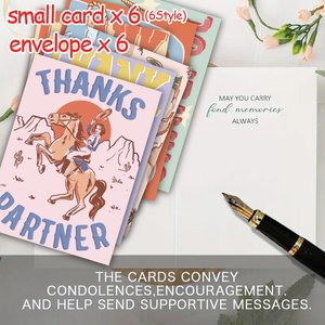 Cartes de remerciement en gros pour petites entreprises, style rétro cowboy, notes personnalisées avec enveloppes pour la reconnaissance client, les achats - Product Image 5