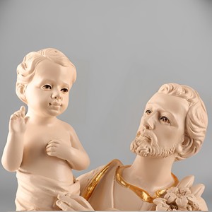 Stock 30cmH <strong>St</strong> <strong>Joseph</strong> Adoring Infant Jesus <strong>Statue</strong> Catholic Religious Hand-painted Art Collectible Resin Christian Holy Child Yu - Product Image 6