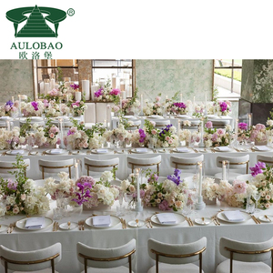 Chaises de salle à manger en tissu clouté pour fête de mariage Chaise de restaurant - Product Image 5