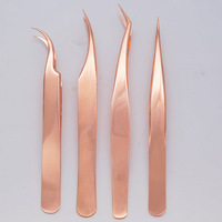 Kit de pinces pour Extension de cils, pinces à épiler droit et incurvé, 5 pièces, meilleure vente