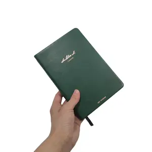 Customize Cover Logo Size Financial Budget 2024 Planner Calendar A5 Green Note Books Journals