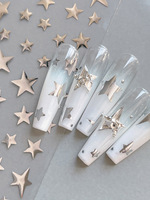 Autocollants pour ongles en forme d'étoile 3D TSZS, étoiles à cinq branches, décorations pour ongles multicolores, autocollants adhésifs DIY, décorations pour manucure, vente en gros