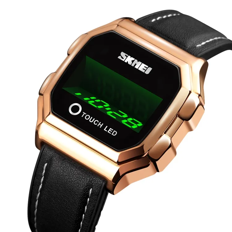 New Arrival SKMEI 1650 Leather Strap Version LED Digital Display Electronic Watch Digital Watches