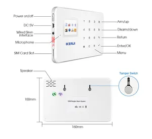 2024 New Arrival Tuya Smart WiFi 4G Security Alarm System Panel Built-in Siren With 433 Door Motion Sensor Home Alarm System