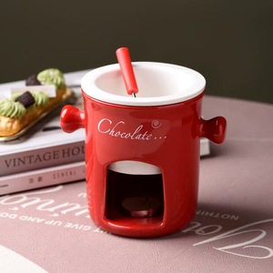 Juego de Fondue de Cerámica para Chocolate, Helado y Queso, Taza para Derretir Queso Caliente, Gran Venta - Product Image 3