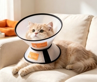 Collier Élisabéthain Transparent pour Animaux de Compagnie en Gros, Faible MOQ, Réglable avec Velcro, Anti-Léchage, pour la Récupération des Plaies, pour Chats et Petits Chiens, OEM
