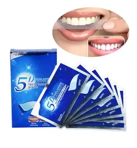 5D jel 7 Pairs diş beyazlatma şeritleri beyaz diş diş kiti ağız hijyeni bakım şeridi