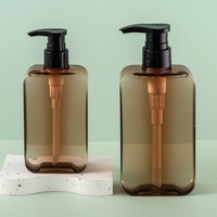 En stock – Bouteille carrée en PET ambré à paroi épaisse de 200 ml/300 ml avec bouchon à clapet (options noir/doré) pour médicaments et pilules