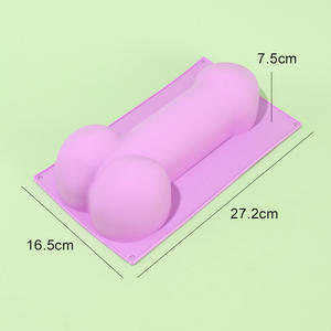 Lebensmittel qualität mikrowellen geeignete große Dildo form Silikon Penis Silikon Kuchen formen lustige Kuchen form Kuchen Backformen - Product Image 2