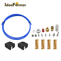1set 3d Printer CR10 Bowden Extruder Upgrade Kit + tempat tidur panas meratakan Spring + Motor peredam + 1m biru Ptfe tabung untuk Ender 3 CR10