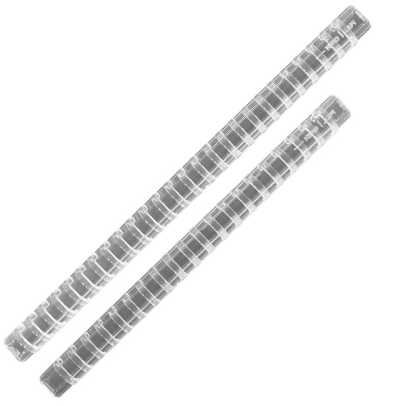 Lot De 20 Clips De Reliure En Plastique Transparent NC - 22 à 50 Mm - Usage Bureau Et Maison