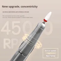 Perceuse à ongles intelligente rechargeable par USB 45000 tr/min, dissolvant créatif pour vernis à ongles avec lumière respiratoire, polisseuse pour lime à ongles