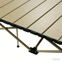 Table de camping pliable en métal portable, table pliante à plateau roulant réglable en hauteur pour pique-nique, randonnée et barbecue