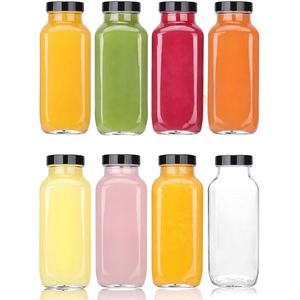Venta de Fábrica: Botellas de Plástico PET Desechables de 8 Oz para Jugo, Leche y Bebidas, con Tapas, al por Mayor - Product Image 1