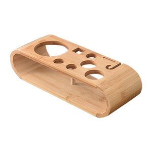 Juego de coctelería con base de madera, 9 piezas de acero inoxidable, herramientas reutilizables para bar en casa - Product Image 3