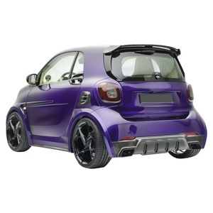 Kit Carrozzeria in Vera Fibra di Carbonio Stile MS per Smart <span class=keywords><strong>Fortwo</strong></span> C453, Spoiler Anteriore, Diffusore Posteriore, Minigonne Laterali, Cofano in Fibra di Carbonio Secca - Product Image 4
