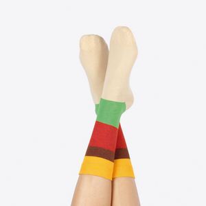 Calcetines Gráficos Divertidos y Novedosos para Hombre, de Algodón Peinado, con Diseño de Hamburguesa, Antibacterianos, para Primavera - Product Image 3