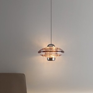 Minimalist Pendant <b>Light</b> Round Led Warm <b>Light</b> Home Bedroom Bar Counter Single Head <b>Chandelier</b> - Product Image 1