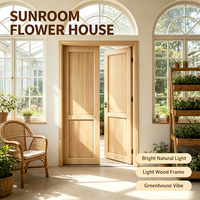 Commercial Solid Pine Timber Door Unfinished Wood Door for Guesthouse Guest Room Fit Out