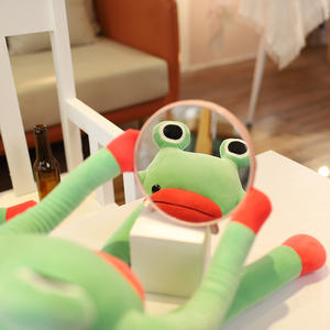 無料サンプルかわいいカエル枕ぬいぐるみ大人のおもちゃ緑のカエルぬいぐるみ長い脚柔らかいカエル投げ枕 - Product Image 6