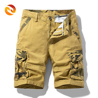 Shorts Cargo Camouflage Homme Haute Qualité 2025 – Nouvelle Collection Été Décontractée Respirante Imperméable en Toile avec Cordon de Serrage