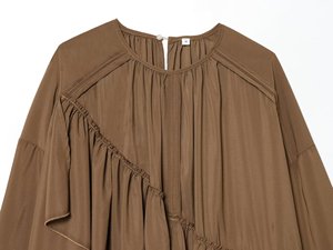 Camicia da donna 2025 nuova moda casual elegante con decorazioni laminate asimmetriche, camicia retrò chic a maniche lunghe. - Product Image 3