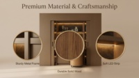 Meuble à vin dissimulé sur mesure pour la maison, design intérieur en bois avec éclairage LED, bar à vin intégré, mobilier de bar à domicile