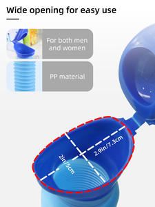 Urinario de emergencia, inodoro de bolsillo para hombres y mujeres, botellas de orina con tapa sellada, urinarios portátiles plegables para viajes de Camping - Product Image 4