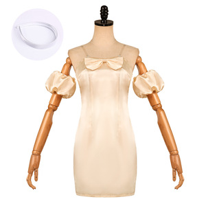 Vestido de Satén Xiuya sin Tirantes con Lazo, Disfraz para Actuaciones en Escenario para Mujeres Adultas - Product Image 2