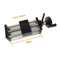 Module de mouvement de table coulissante de rail de guidage linéaire de vis à billes avec levage croisé de roue à bascule à la main
