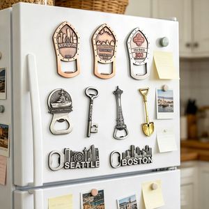Abridor de Botellas Personalizado, Imán Multifuncional de Metal para Refrigerador, para Uso en el Hogar, Cocina u Oficina - Product Image 1