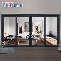 Fuson Construction coulissante en aluminium Portes en aluminium Fenêtres Verre à double vitrage Design graphique Portes coulissantes modernes en plexiglas